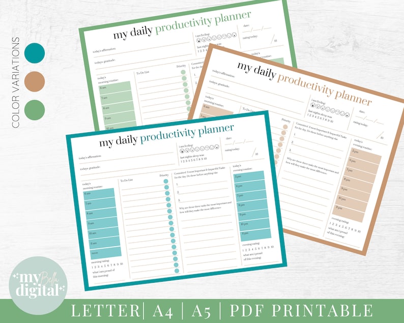ADHD Planner, adhd planner printable, adhd daily planner, adhd planner adult, adhd digital planner, adhd to do list, habit tracker, PDF image 2