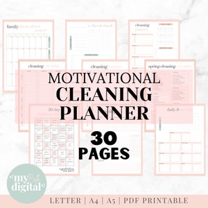 Cleaning Schedule, Cleaning Checklist, Cleaning Planner, Cleaning Schedule Printable, Weekly Cleaning Schedule, Zone Cleaning, Printable PDF