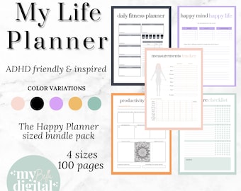 ADHD Planner, adhd planner printable, adhd daily planner, adhd planner adult, adhd digital planner, adhd to do list, habit tracker, PDF