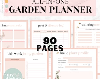 Garten Planer, Garten Journal, Pflanzen Pflege Journal, Garten Geschenke, Garten Pläne, Printable Gartenplaner, Kräutergarten, PDF Download
