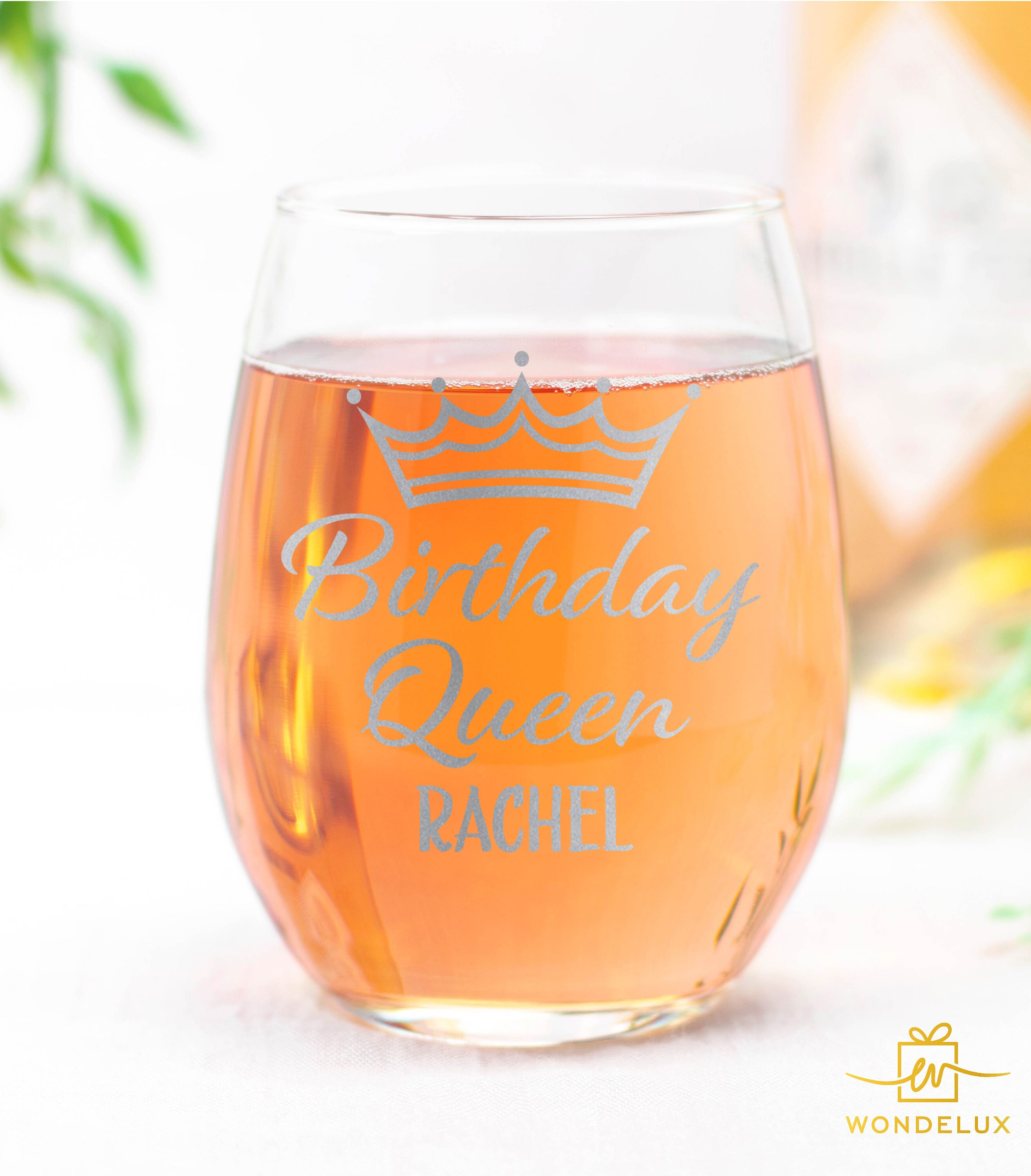 Birthday Queen Birthday Girl Wine Glass Birthday Gift for Etsy