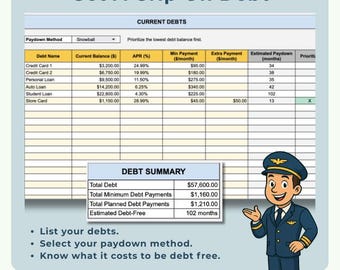 Debt Paydown Planner - Snowball & Avalanche Google Sheets