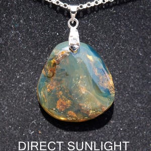 Blue amber pendant , Dominican Blue Amber, dominica amber, 925 sterling silver jewelry