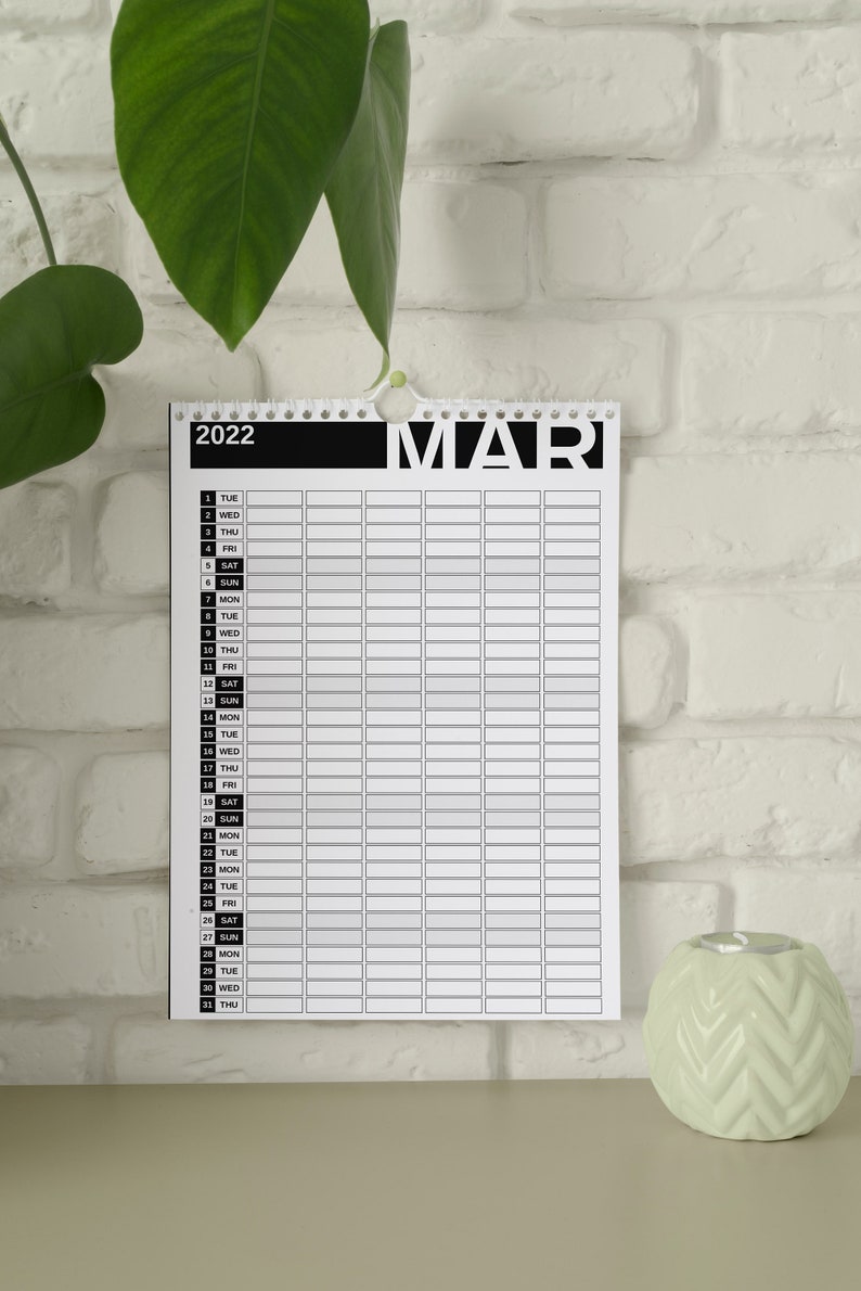 Printable Family Wall Calendar Template For 2022 2023 Etsy Israel