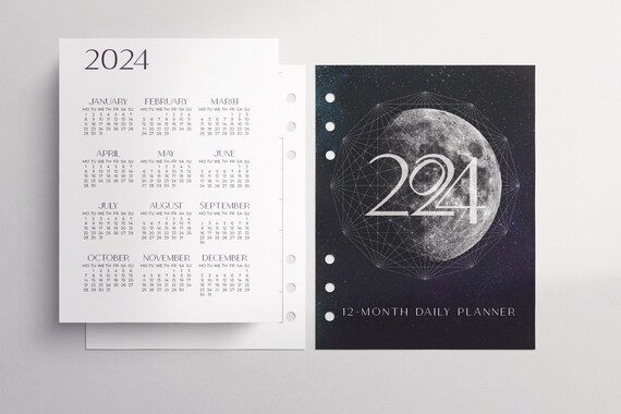Printable A5 Indesign 2024 Calendar Template / Customizable Daily Planner & Ready to Use 2024 Daily Planner with PLR - Etsy