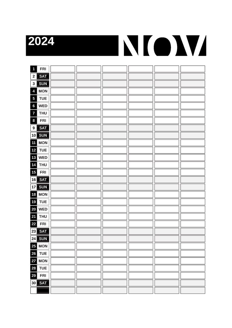 Printable Family Wall Calendar Indesign Template and PDF 20242025 With