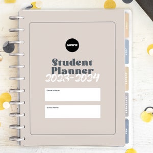 Academic Student Planner 2023-2024 Workbook - Planner Inserts 4 sizes