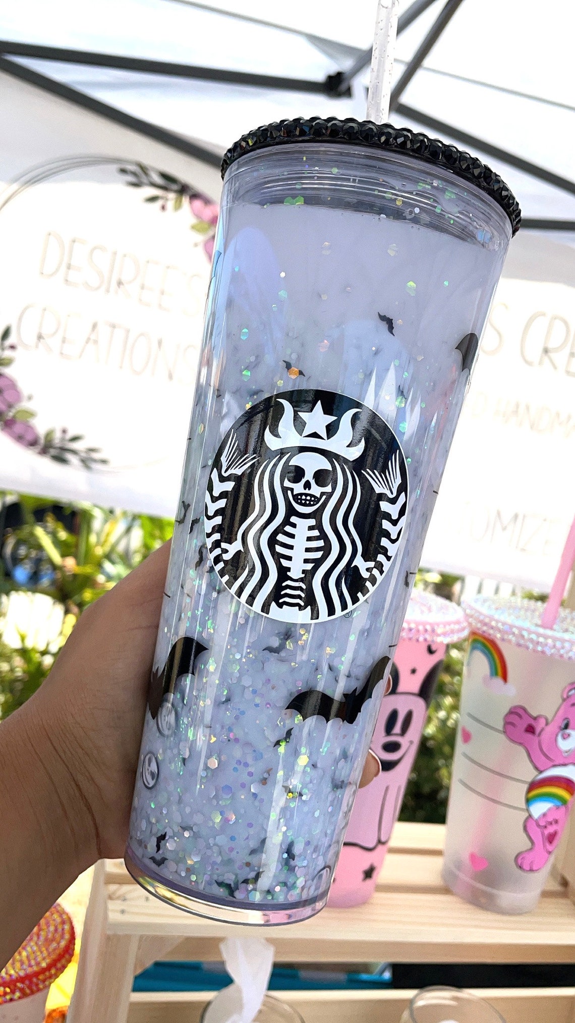 Jack Skellington Starbucks Snowglobe Glitter Tumbler Etsy UK