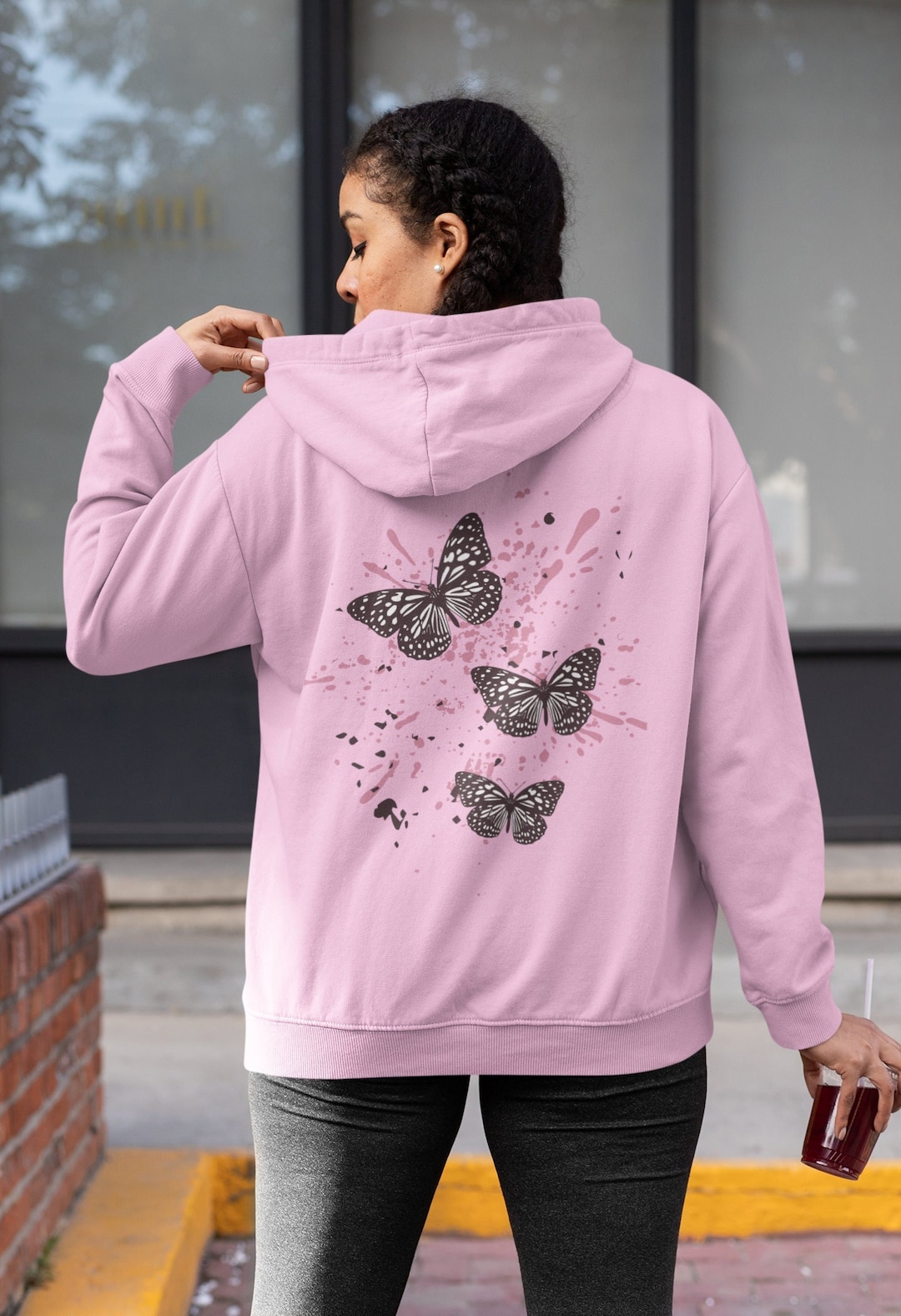 Hoodie with sales butterfly logo