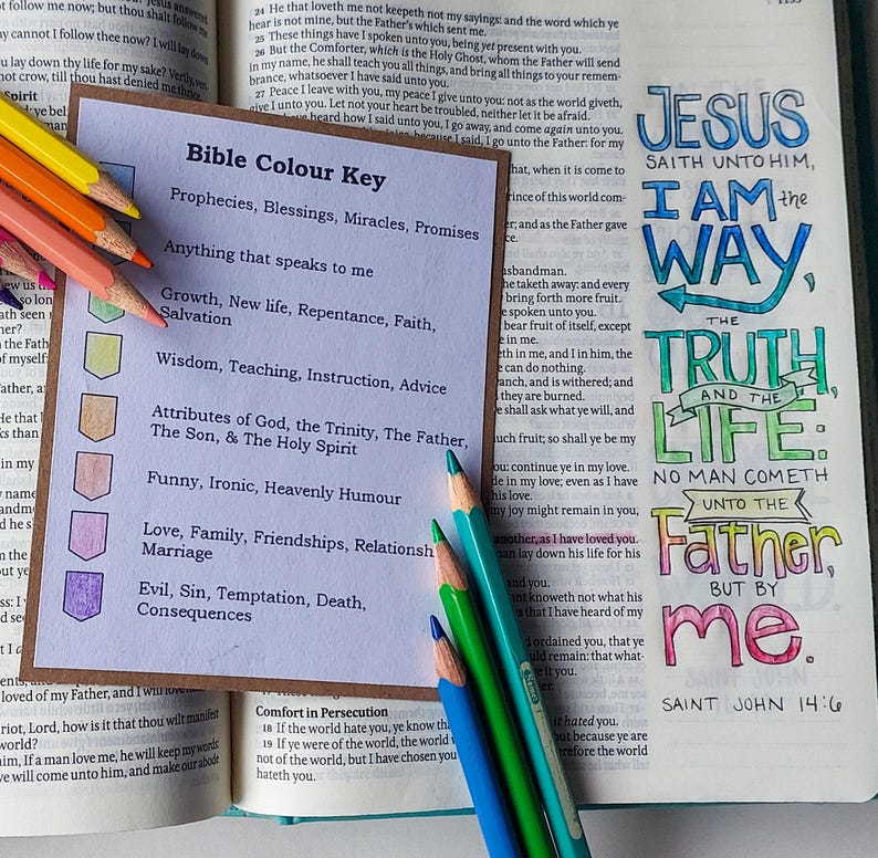 Bible Colour Key Digital Download - Etsy