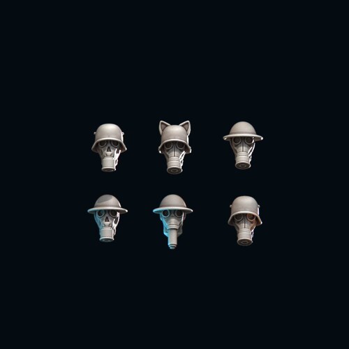 Bisque Knights Helmet Heads Saint Decent Parts for Resin Etsy