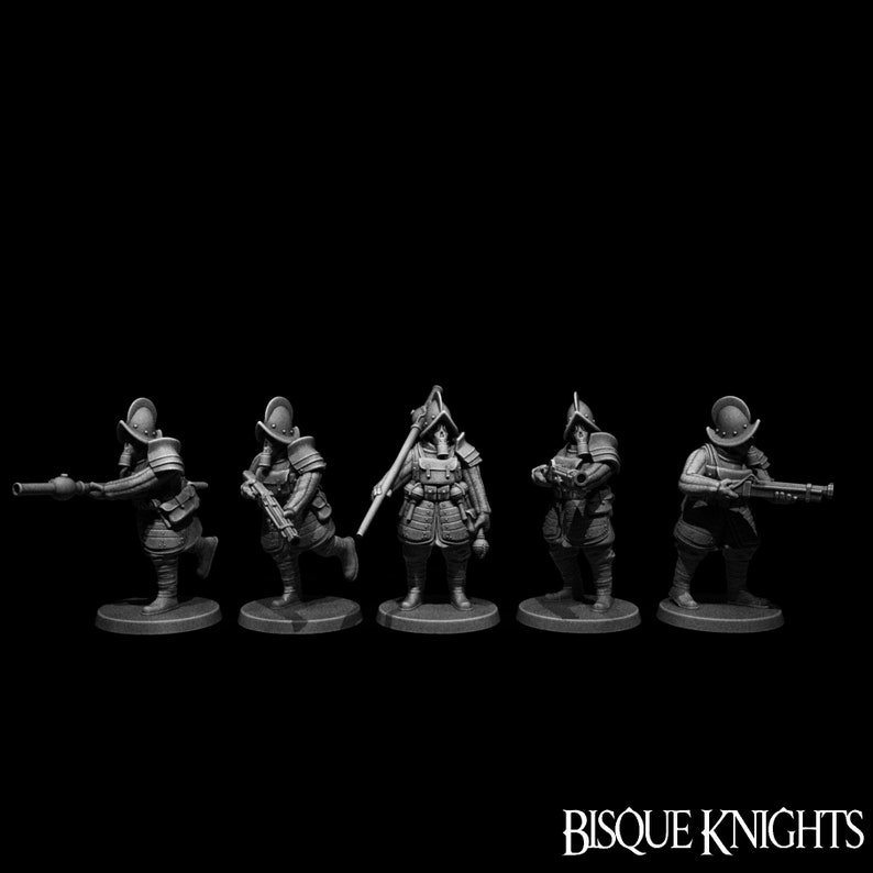 Bisque Knights Mage Hunters matchlocks Saint Decent Etsy