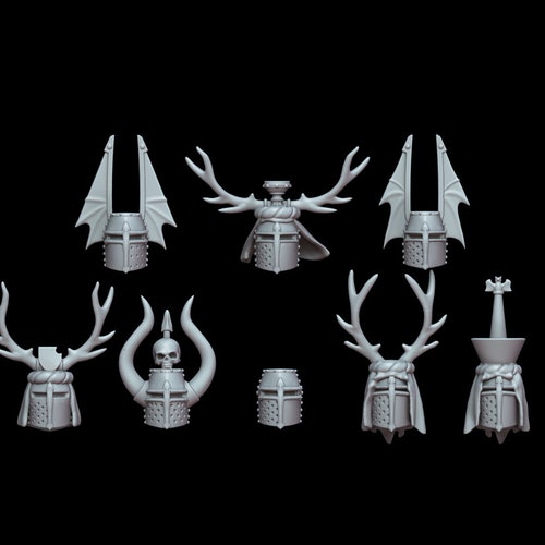 Bisque Knights Helmet Heads Saint Decent Parts for Resin Etsy