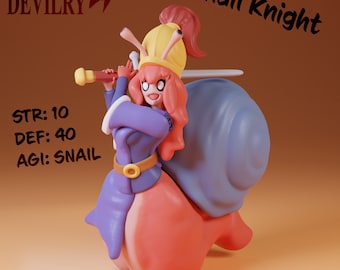 Snail Knight - Lavender Devilry and Murgoten - Resin Miniature for Tabletop War Gaming, D&D, Pathfinder, 9th Age, other RPG's