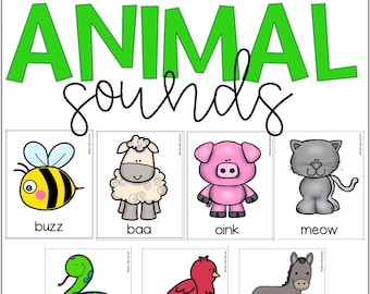 Animal Sounds Lernkarten für Sonderpädagogik und Autismus