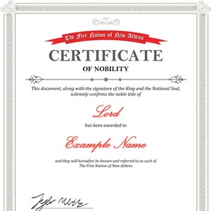 Become a Lord or Lady