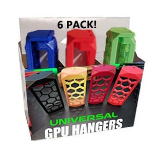 Universal GPU Hangers 6 Pack for Wire Shelf | Crypto Currency Mining