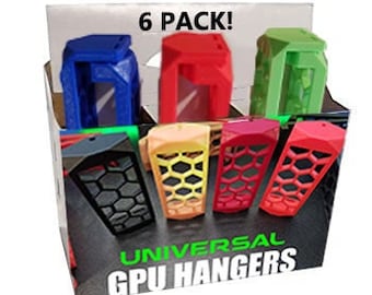 Universal GPU Hangers 6 Pack for Wire Shelf | Crypto Currency Mining