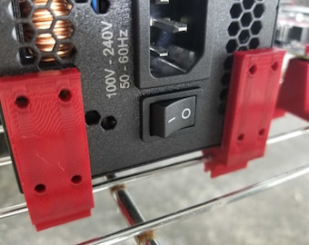 Uchwyt zasilacza ATX do półek Wire Rack | Stosowany w urządzeniach do kopania kryptowalut na procesorach, kartach graficznych i dyskach twardych