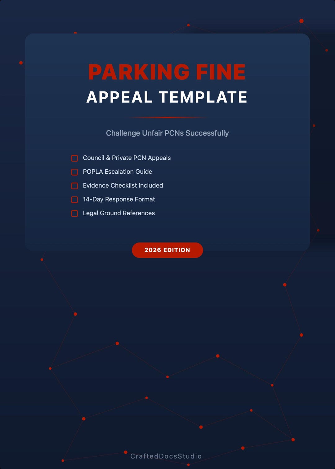 Parking Ticket Appeal Template Pack UK - PCN Challenge Letters (digital ...