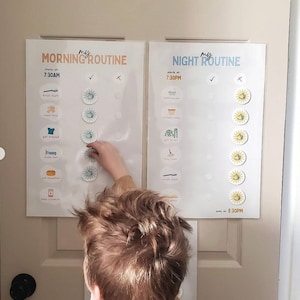 Kids Morning Routine Chart | Chore Chart | Kids Responsibility Chart | Nighttime Routine | Chore Chart Printable | Canva Template | Digital
