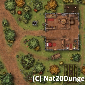 Farm Battle Maps Pack, DnD Battle Map, D&D, Battlemap, Dungeons and Dragons, 5e, Roll20, Fantasy Grounds, Foundry, VTT, Digital map