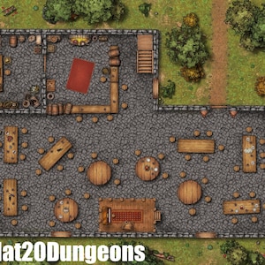 Tavern Battle MAPS Pack, DnD Battle Map, D&D, Battlemap, Dungeons and Dragons, 5e, Roll20, Fantasy Grounds, Foundry, VTT, Digitale Karte