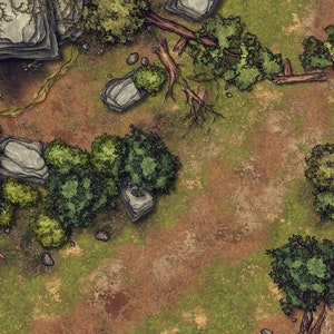 Forest Cave Encounter, D&D Battle Map, D&D, Battlemap, Dungeons and Dragons, 5e, Roll20, Fantasy Grounds, Gießerei, VTT, Digitale Karte