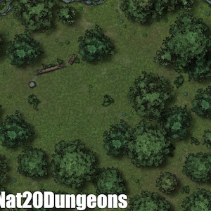 Forest / Camp Battle Map, D&D, D&D, Battlemap, Dungeons and Dragons, 5e, Roll20, Fantasy Grounds, Foundry, VTT, Digitale Karte