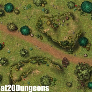 4 Map Bundle Forest Bat Map Pack 1, DnD Map, D&D, Fantasy Map, Dungeons and Dragons, 5e, Roll20, Fantasy Grounds, VTT, Digitale Karte