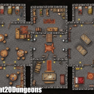 Guild Hall Tavern Battle Map, DnD Battle Map, D&D, Battlemap, Dungeons and Dragons, 5e, Roll20, Fantasy Grounds, Foundry, VTT, Digitale Karte