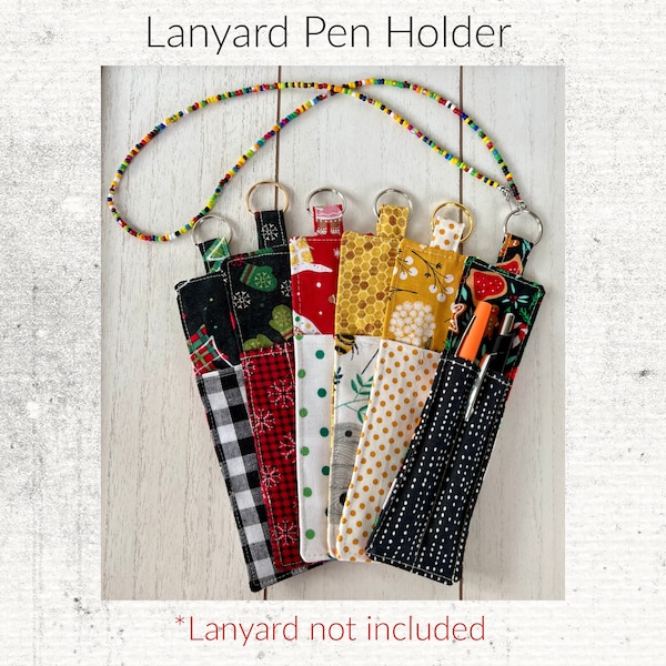 Lanyard Pen Holder / Teacher Lanyard / Nurse Badge Accessory / Floral Fabric