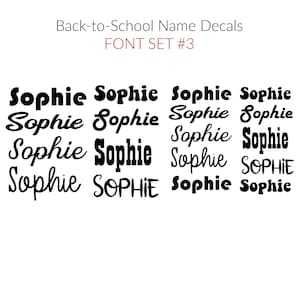 Personalized Vinyl Name Decal Half Sheets School Labels for Kids, Student Decals, Back-to-school Teacher Classroom Labels