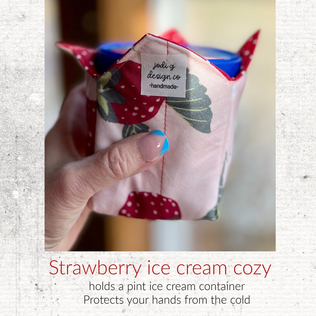 Protector Pint Box Ice Cream Cozy Insulated Pint Holder Hand Protector Reversible ...