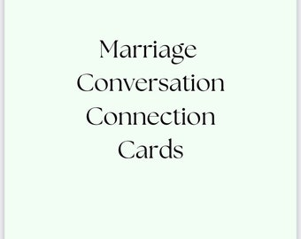 Marriage conversation cards, digital file