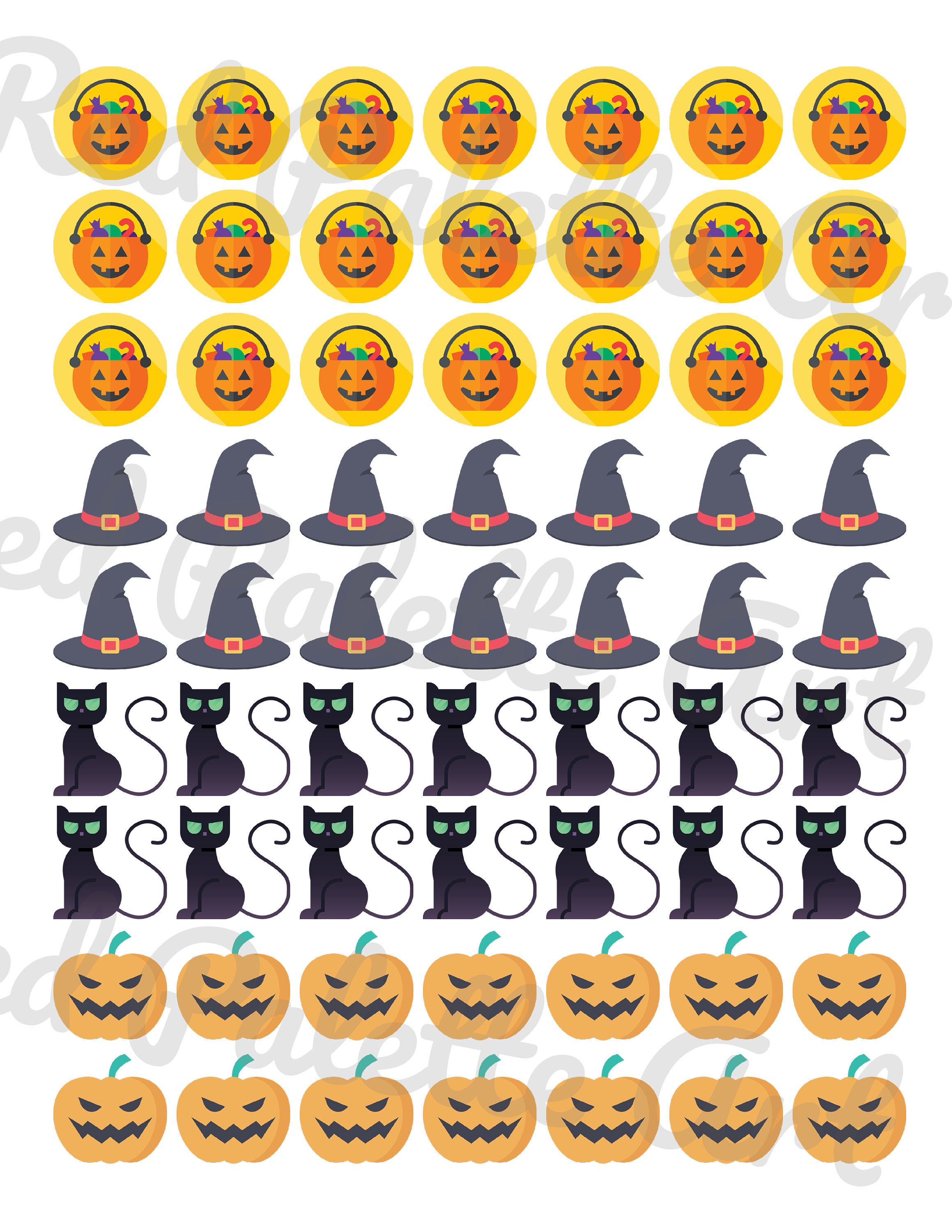 DIGITAL DOWNLOAD 100 Halloween Printable Bingo Cards Includes Calling ...