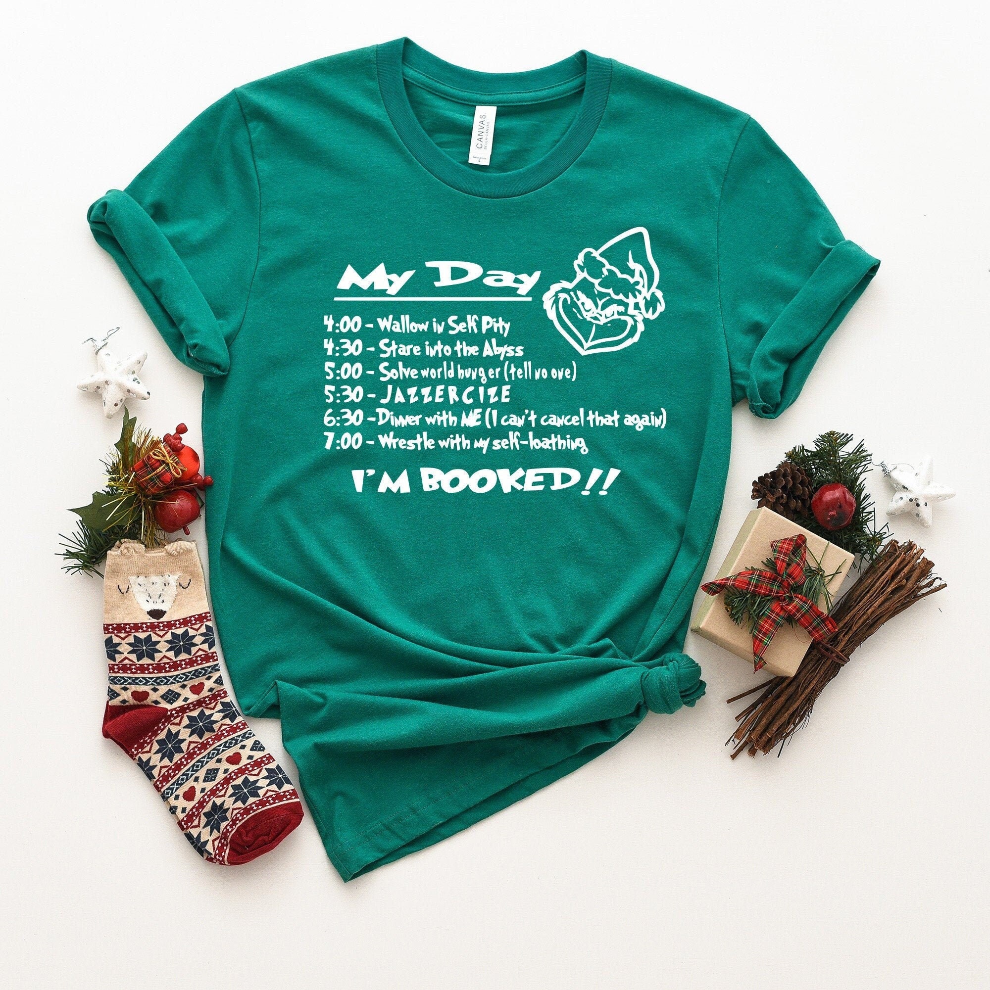 My Day Shirt Christmas Grinch T Shirt Grinch Daily Routine Etsy
