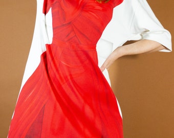 ワンピース MOSCHINO COUTURE Woman Dress Red 04120561 A1127 Moschino Couture Red Dress With Bow Print T-shirt Dress. - Etsy