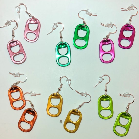 Colored Soda Tab Earrings - Etsy