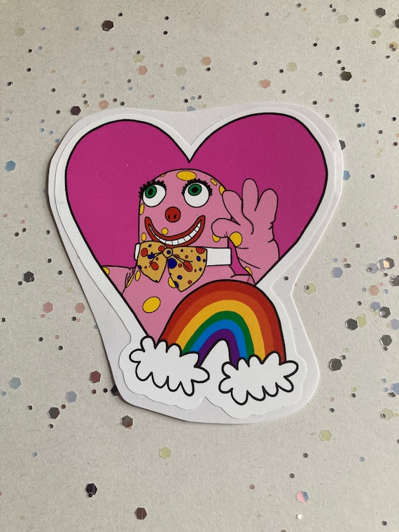 Mr Blobby Sticker Rainbow Blobby 90s 90s Kids - Etsy