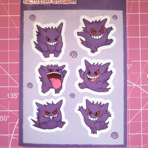 Cute purple ghost boi sticker sheets!