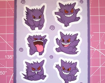 Lindas folhas de adesivos de fantasmas roxos!