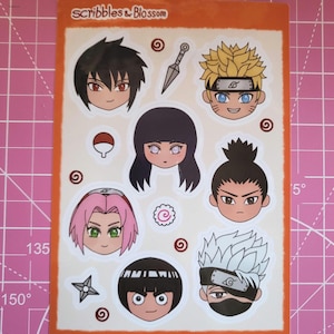 Chibi ninjas anime inspired sticker sheets!