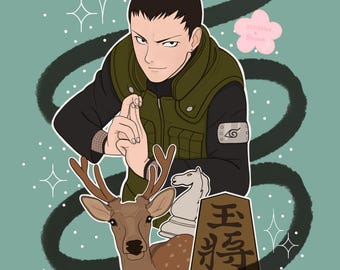 Herten-ninja! Anime-geïnspireerde kunstafdruk! A4/A5-afdrukken!