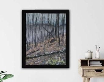 Forest Wall Art, Foggy Forest Wall Art,  Forest Trees Print, Forest Scenery Art Print, Forest Wall Decor, Misty Forest Landscape,