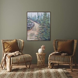 John Muir Dirt Path Poster,  Nature Lover Gift, Go Take a Hike, John Muir Quote,