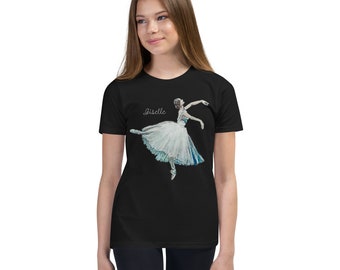 Youth Giselle T Shirt Dance Shirt Ballerina T-Shirt Giselle Vintage Ballet Shirt Dance Lover Gift Pointe Tee Recital Gift