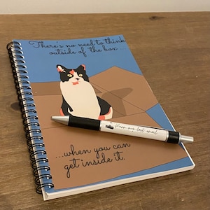 Cat design spiral bound notebook