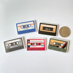 Retro 80s Cassette Tape Fridge Magnets 80s Nostalgia 80s Decor 90s Nostalgia Vintage Retro Decor 80s Retro Gifts 80s Room Decor image 2
