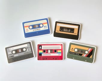 Retro 80s Cassette Tape Fridge Magnets | 80s Nostalgia | 80s Decor | 90s Nostalgia | Vintage Retro Decor | 80s Retro Gifts | 80s Room Decor